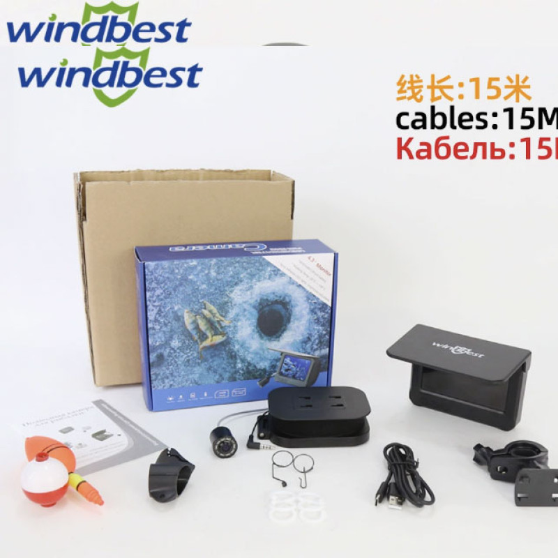 Подводная камера для рыбалки  Windbest 4.3 дюйма с инфракрасной подсветкой