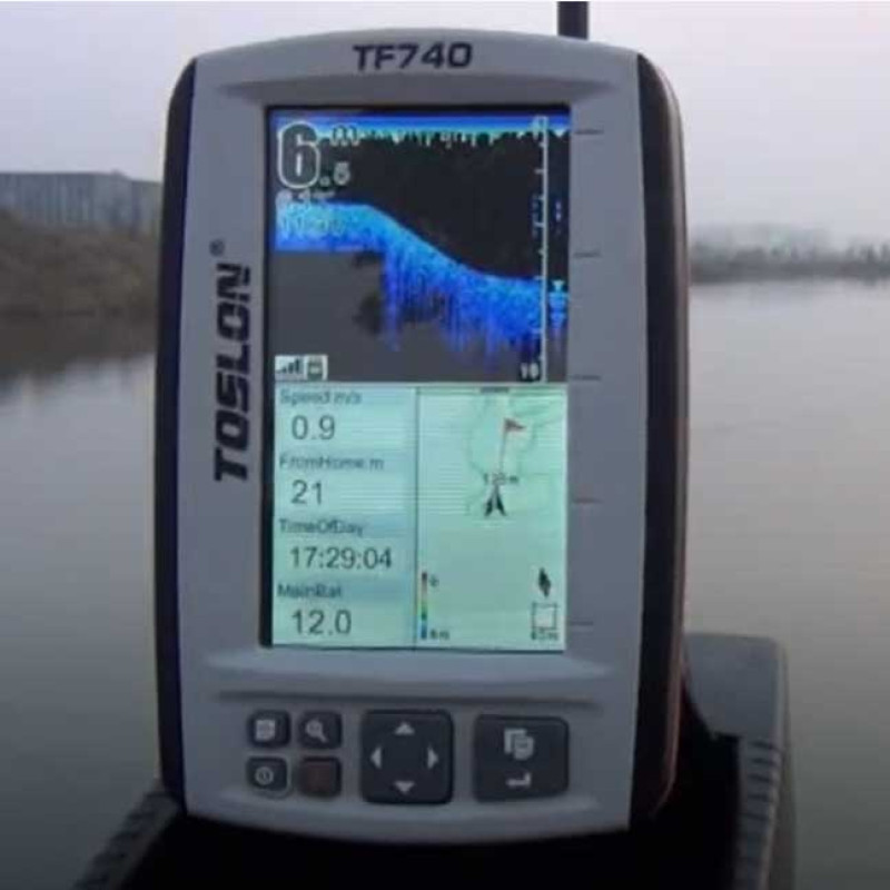 Эхолот для кораблика Toslon Fishinder TF-740 беспроводный эхолот для прикормки корабликом GPS и автопилотом